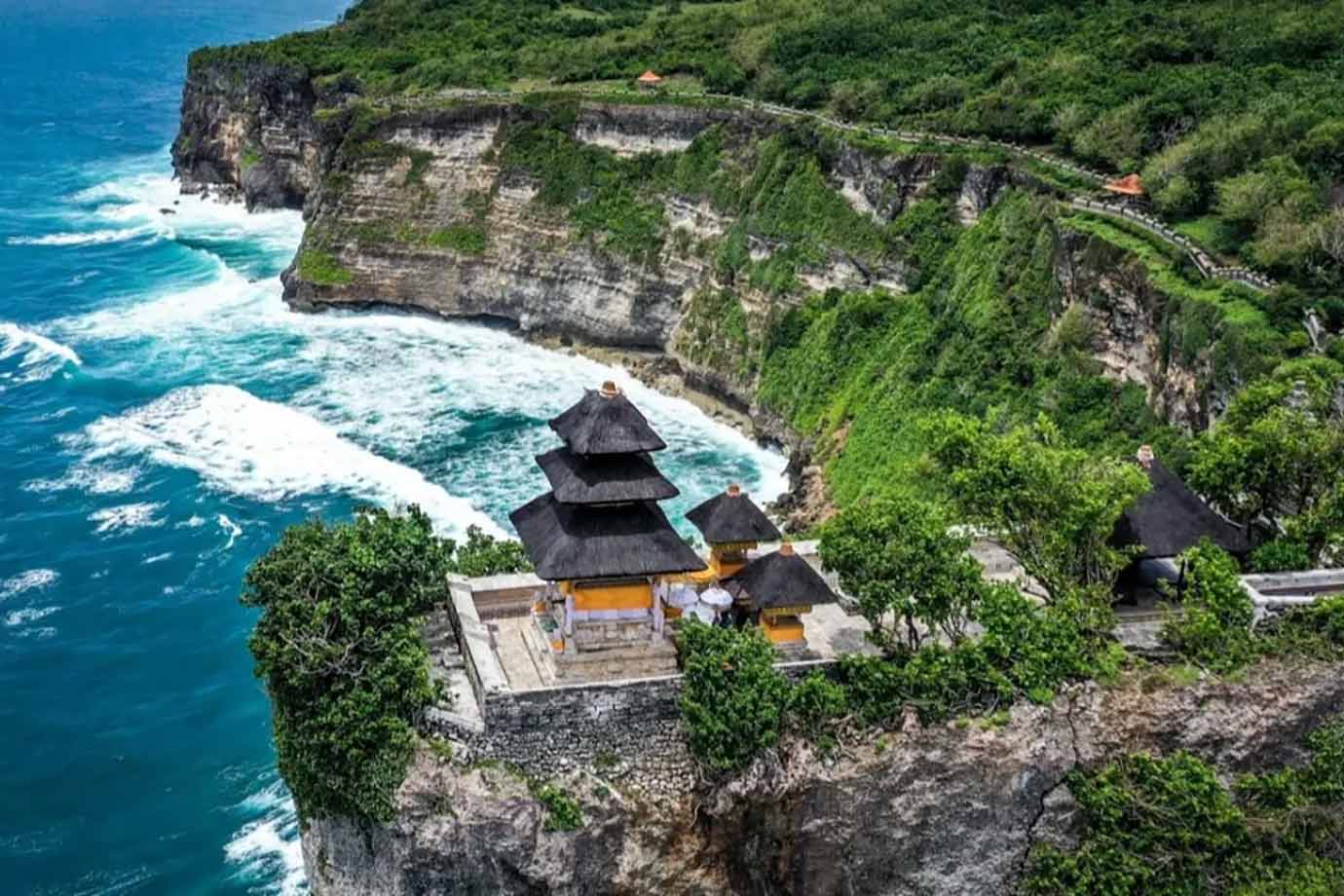 Uluwatu Temple from the sky