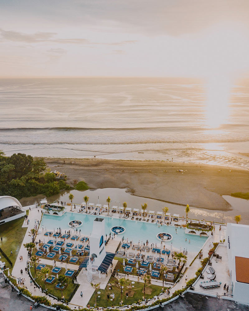 Aerial view on Cafe Del Mar beach club