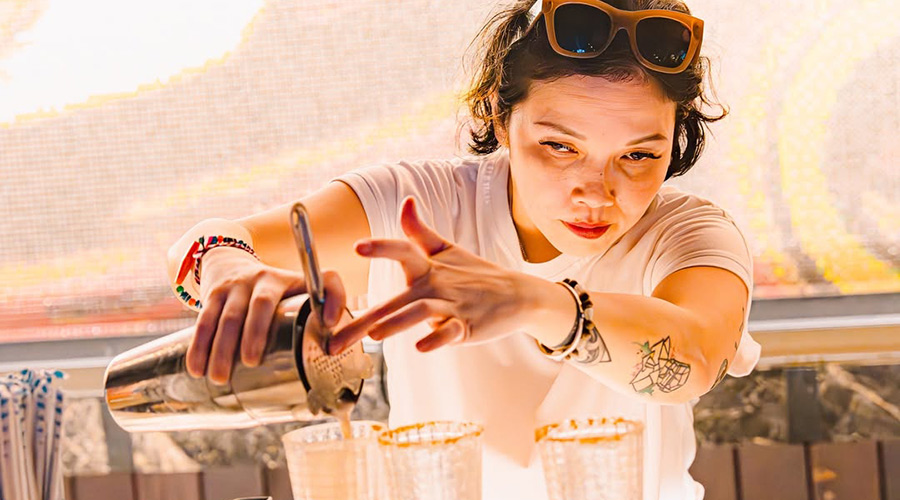 Cocktails creating at Atlas Beach Club