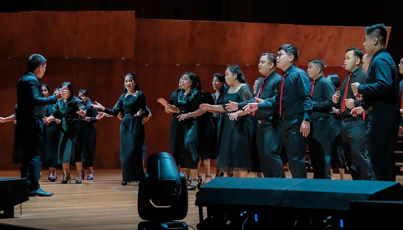 Singing of choir at Bali International Choir Festival