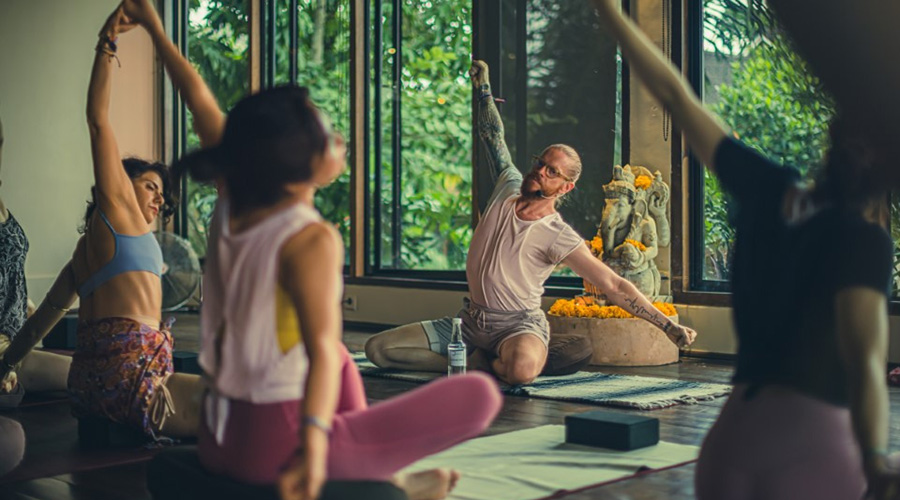 Morning yoga at Bali Spirit Festival