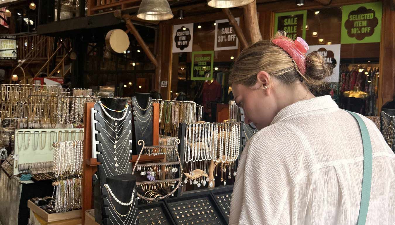 Jewellery shopping at Believe in Destiny Festival