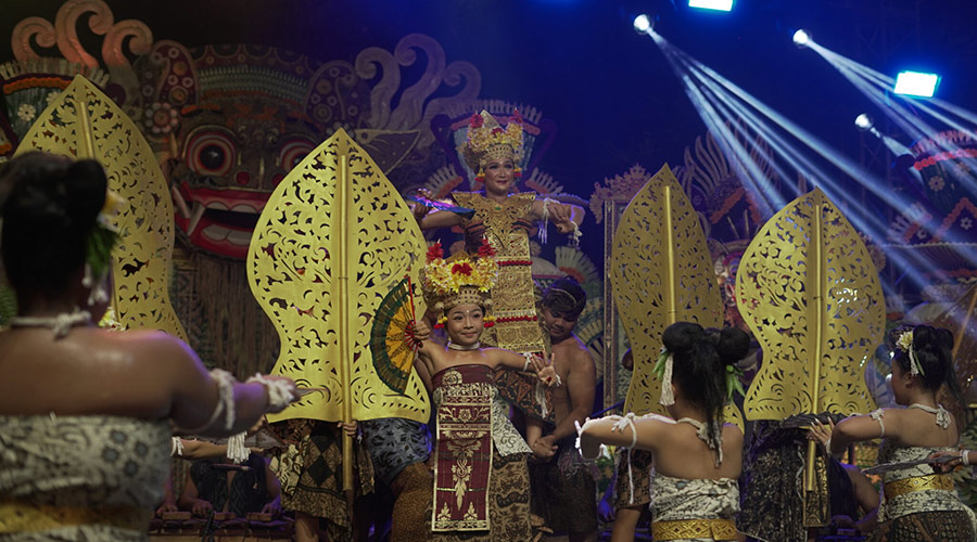 One of the traditional performances at Denpasar Festival