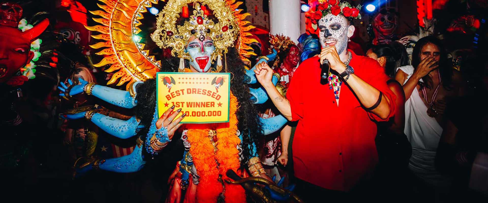 Background of Dia de Los Muertos at Motel Mexicola