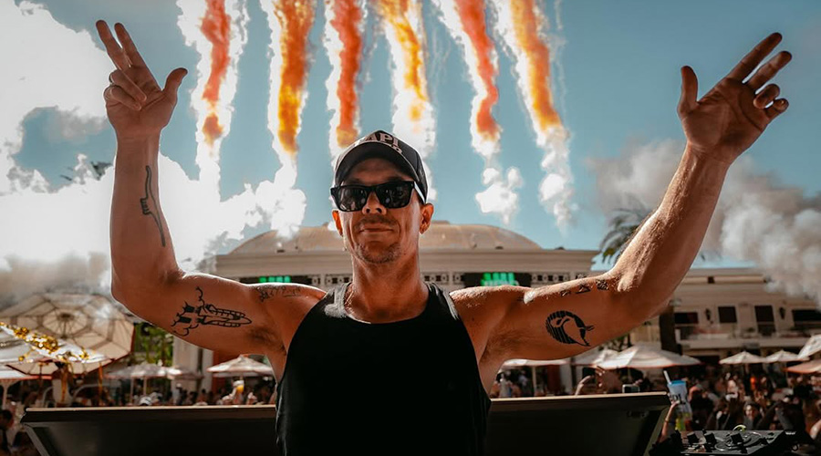 Fireworks during during the DIPLO concert