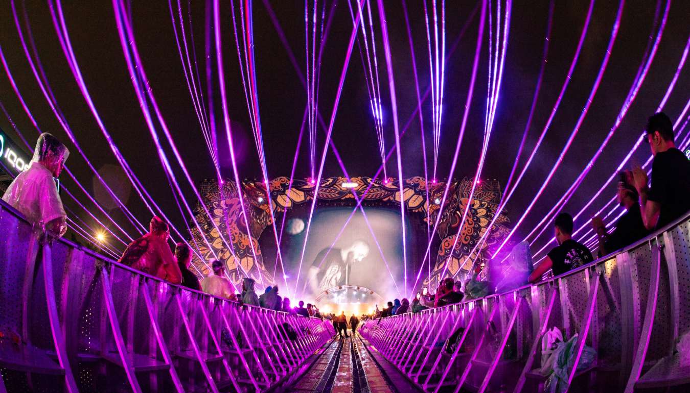 Light show during Djakarta Warehouse Project concert