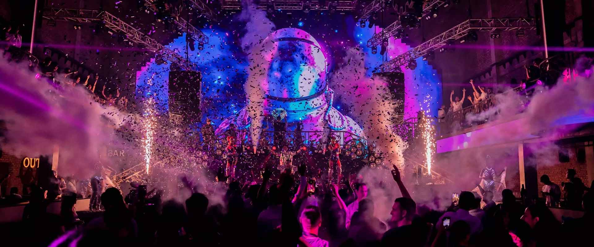 Background of DNA X NYXX at Atlas Super Club