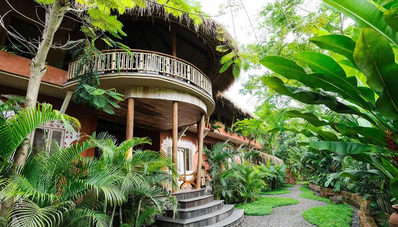 Facade of The Yoga Barn in Ubud
