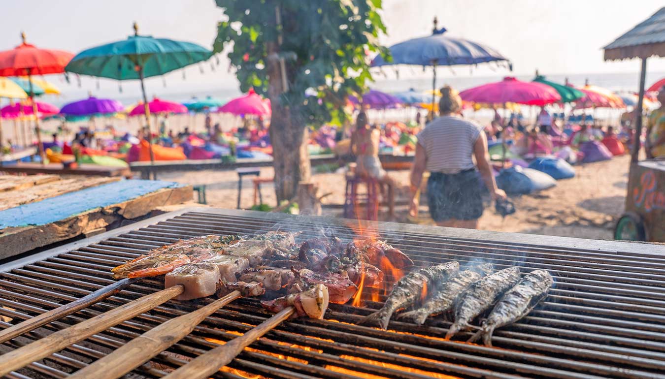 Barbeque at La Plancha beach club