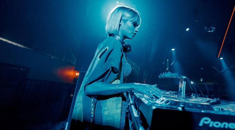 Layla Benitez at the DJ booth