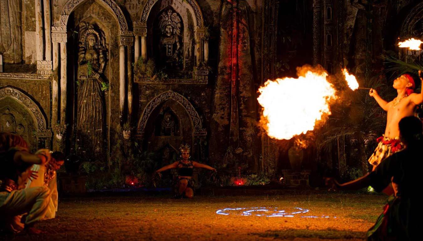 Fire dance during Lost City Dance Show