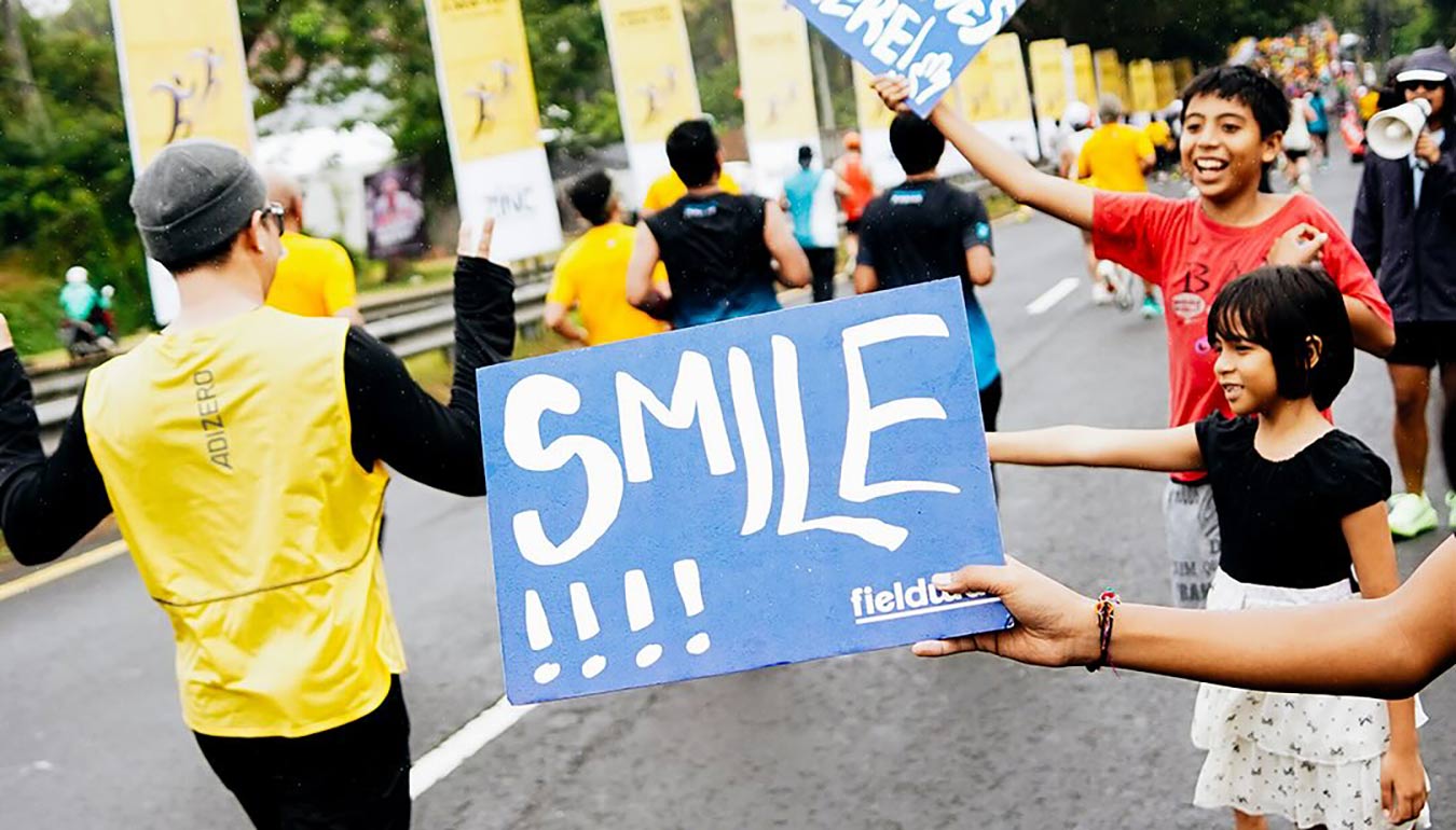 Children support during Maybank Marathon Bali