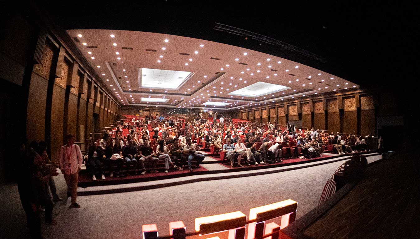 Minikino Film Week - view from the backstage