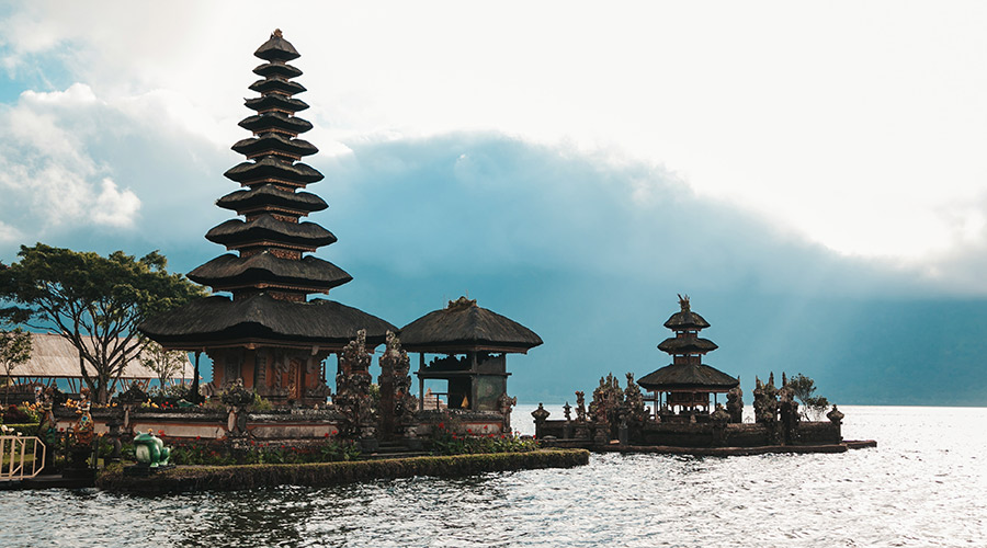 Silent Day at the temple in Bali