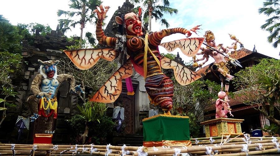 Perofrmance at Ogoh-Ogoh Festival in Bali