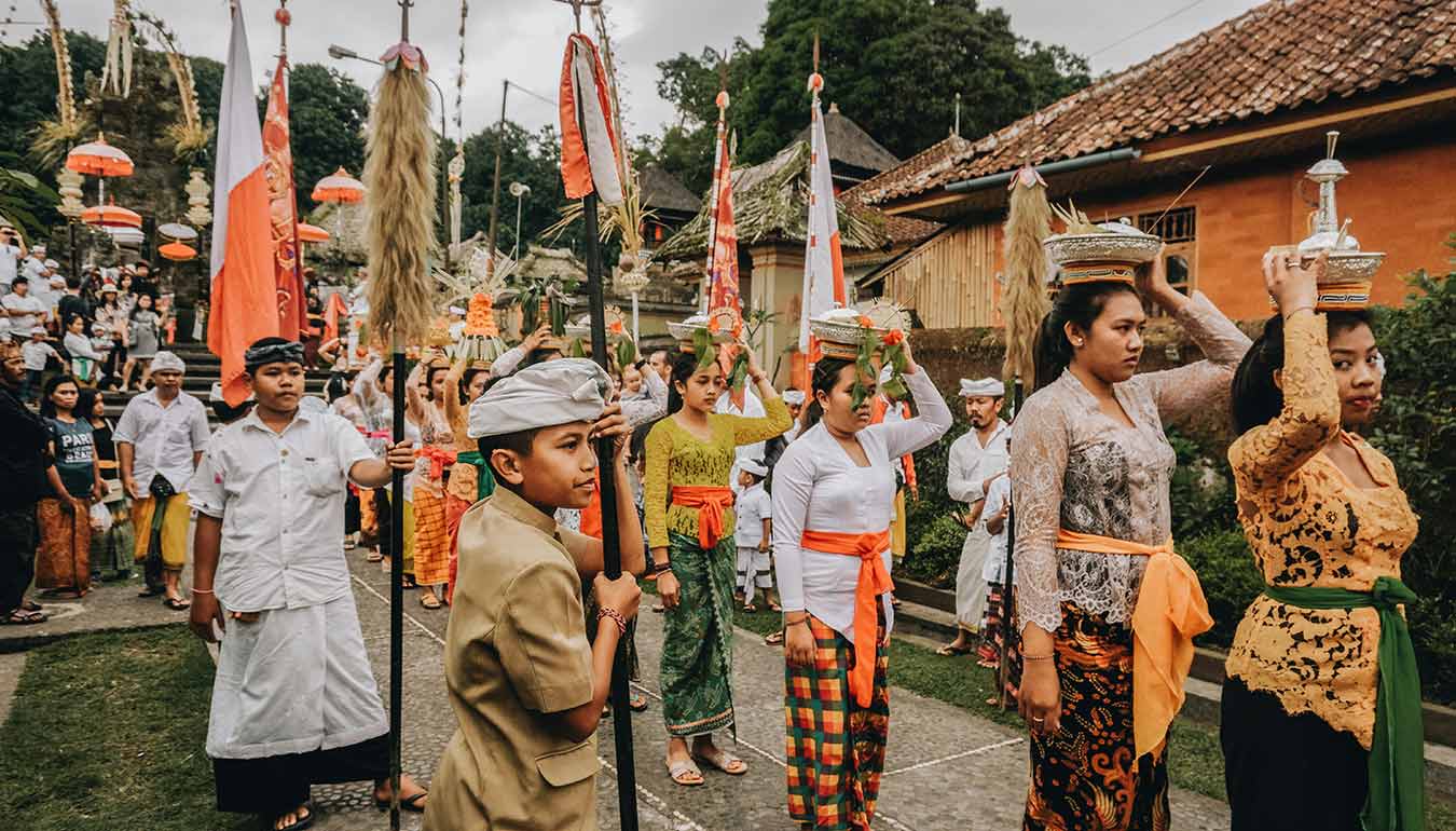 Women on ceremony of Penglipuran Village Festival