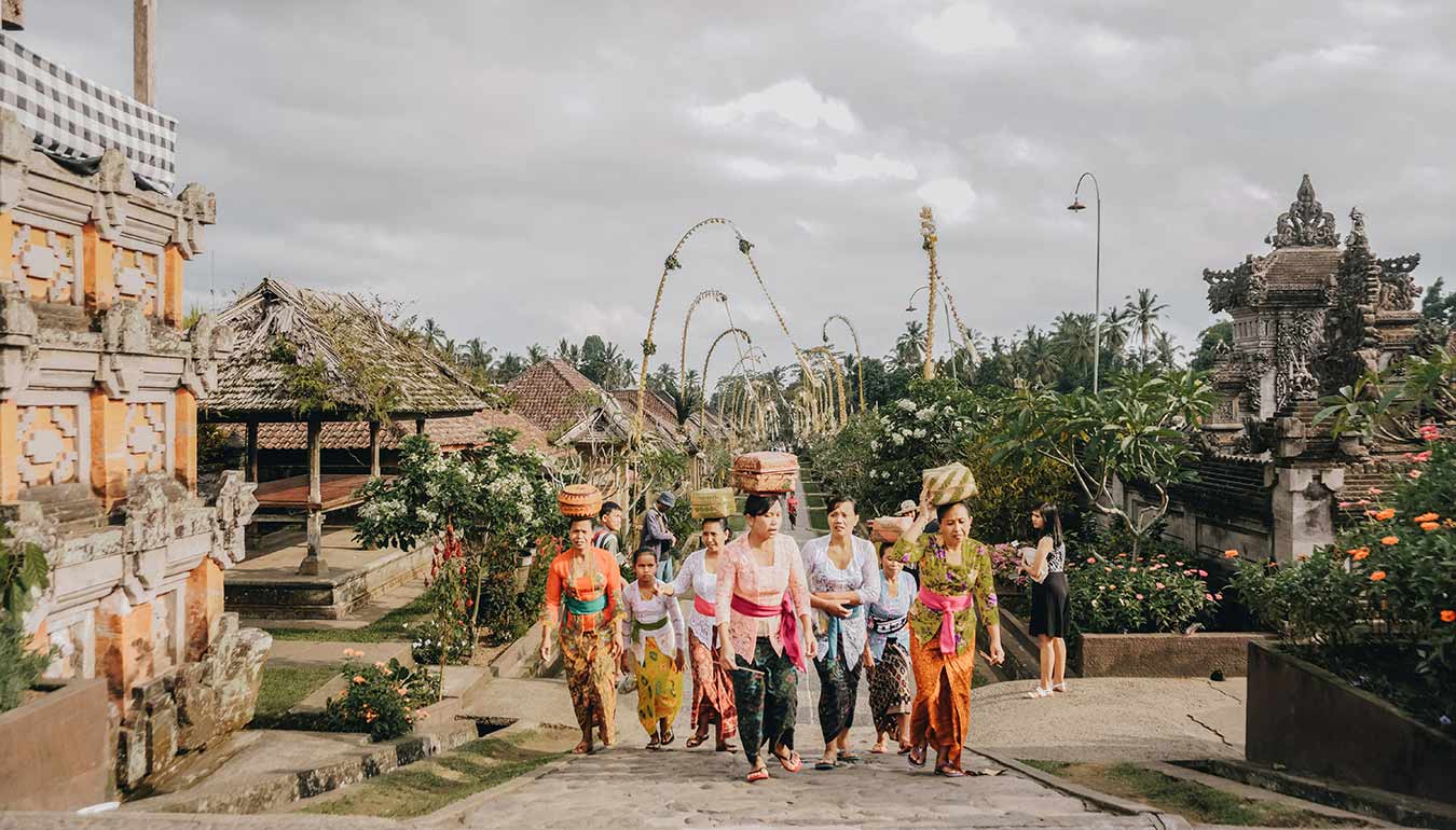 The ceremony at Penglipuran Village Festival