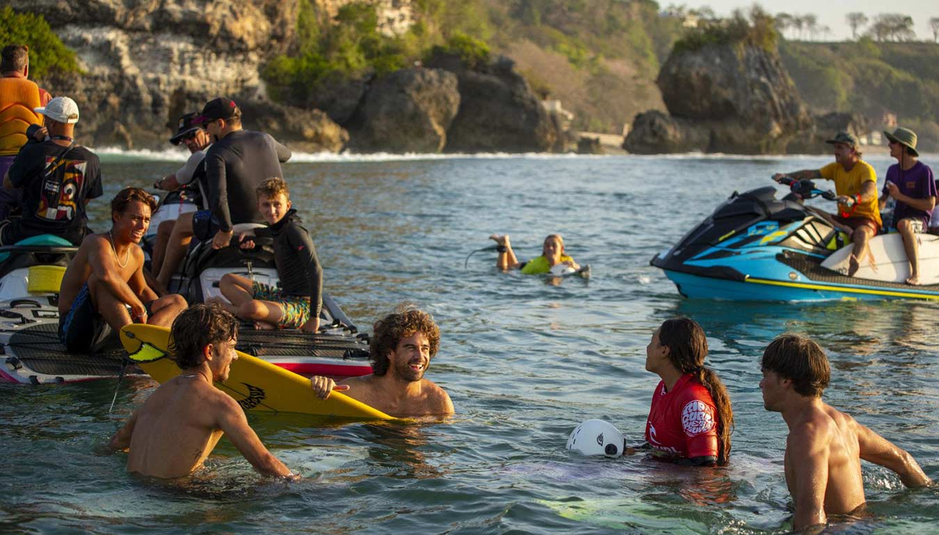 Team of surfers during the Rip Curl Cup