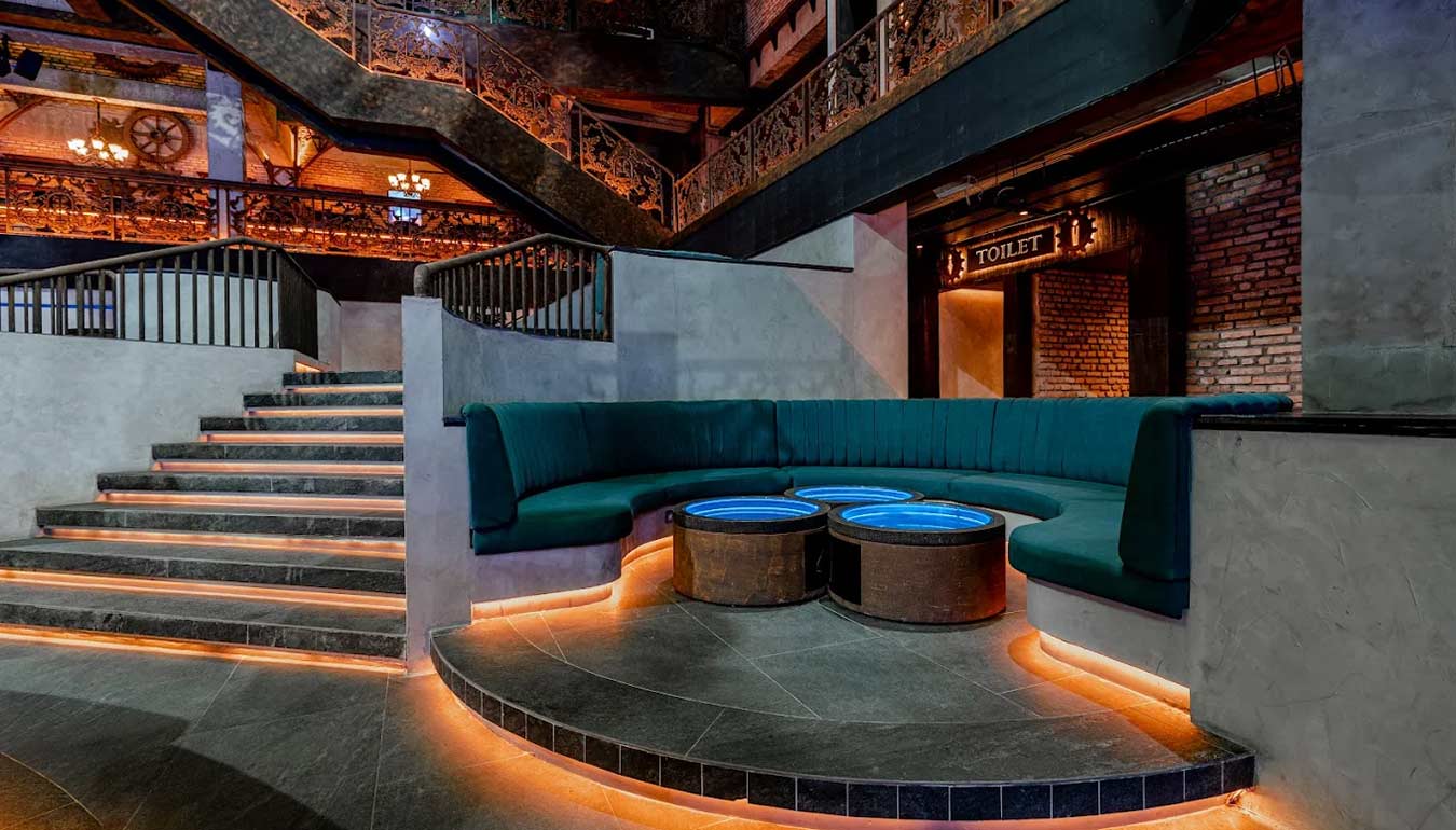 Seats for the guests in Atlas Super Club