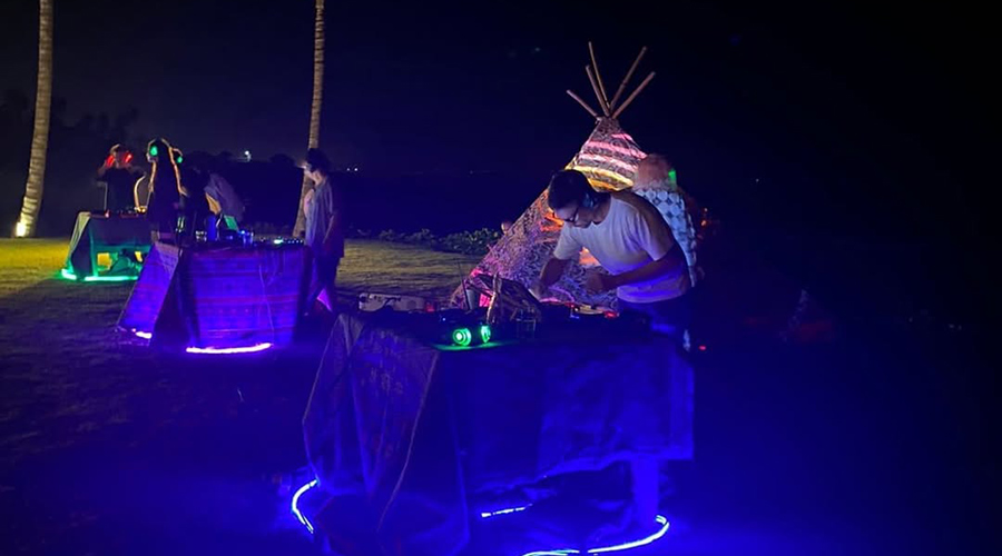 DJs from Silent Disco event