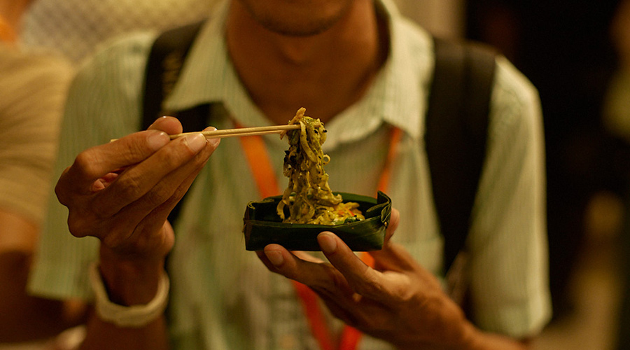 Tasting food from Ubud Food Festival