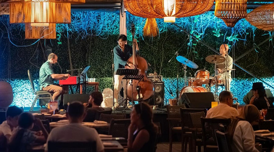 Jazz trio at Ubud Village Jazz Festival