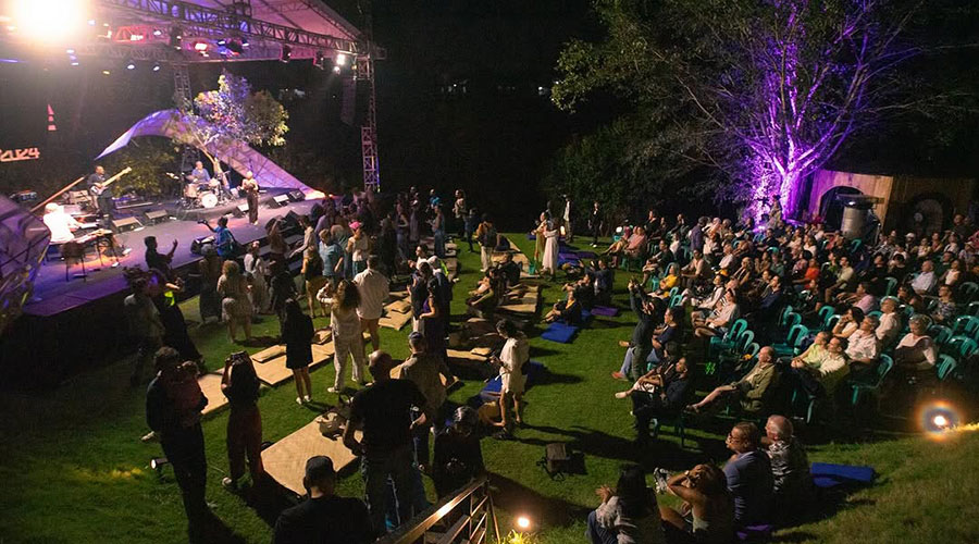 Stage and audience at Ubud Village Jazz Festival