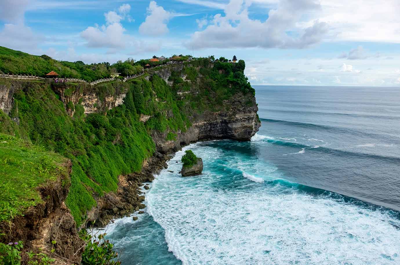 Distant view on Uluwatu Temple