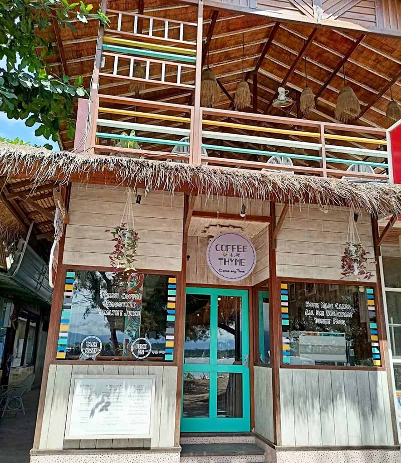 Facade of Coffee & Thyme in Gili Trawangan
