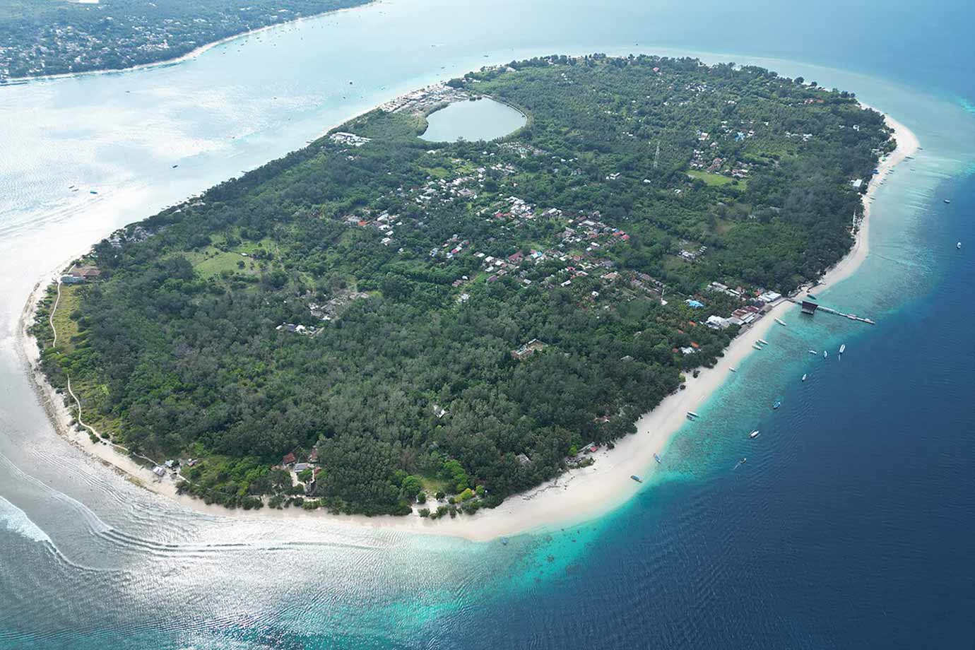 Gili Meno island - view from the sky