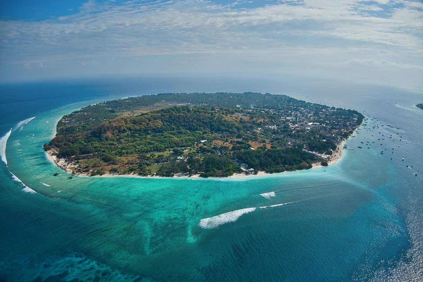 Gili Trawangan island - view from the sky