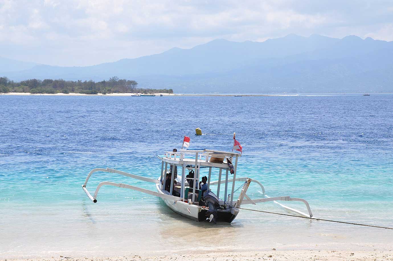 Boat on the beach of Gili Trawangan