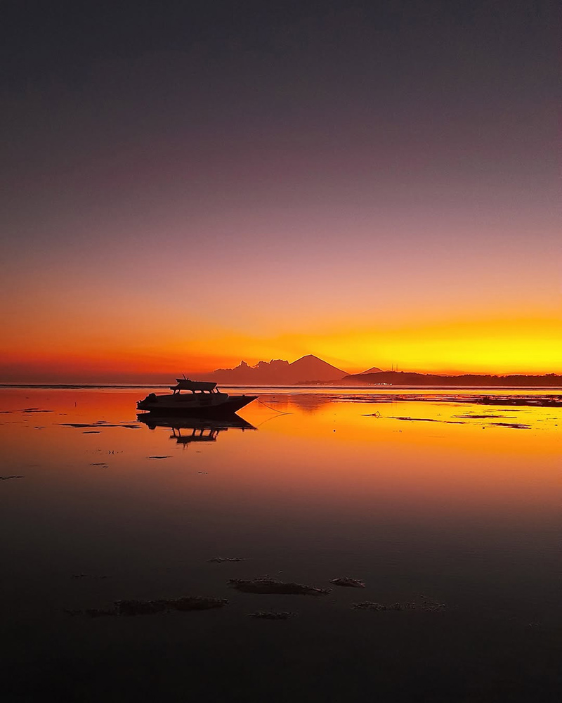 Gili Islands sunset landscape