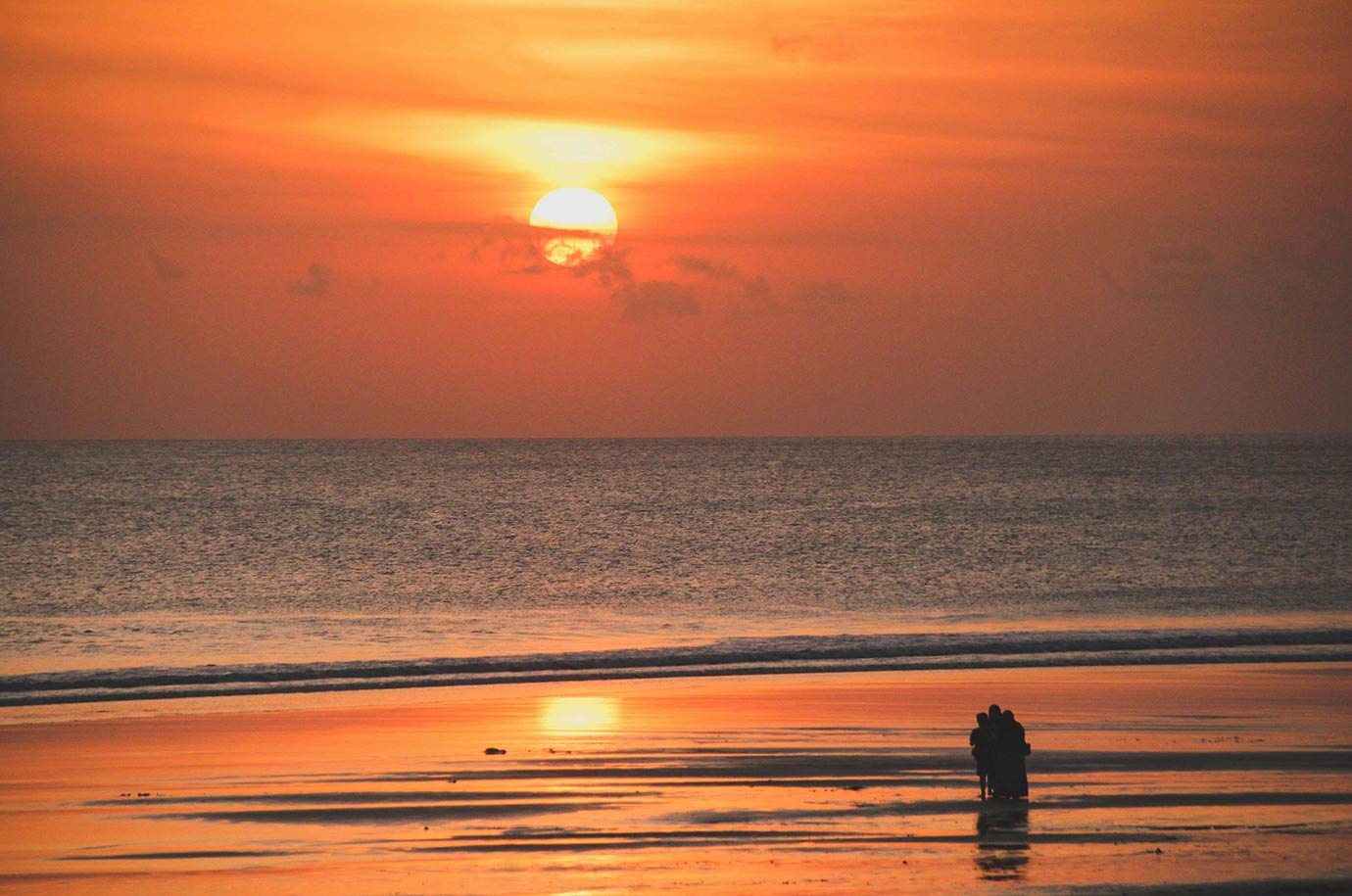 Sunset on Kuta beach