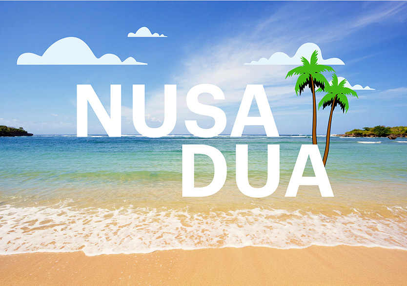 Landscape of Nusa Dua beach