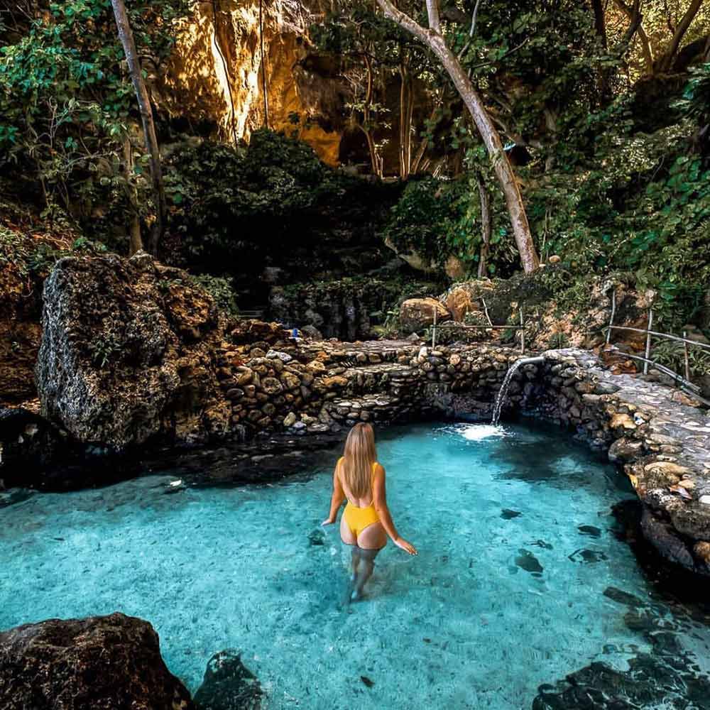 Woman in Tembeling Natural Pools