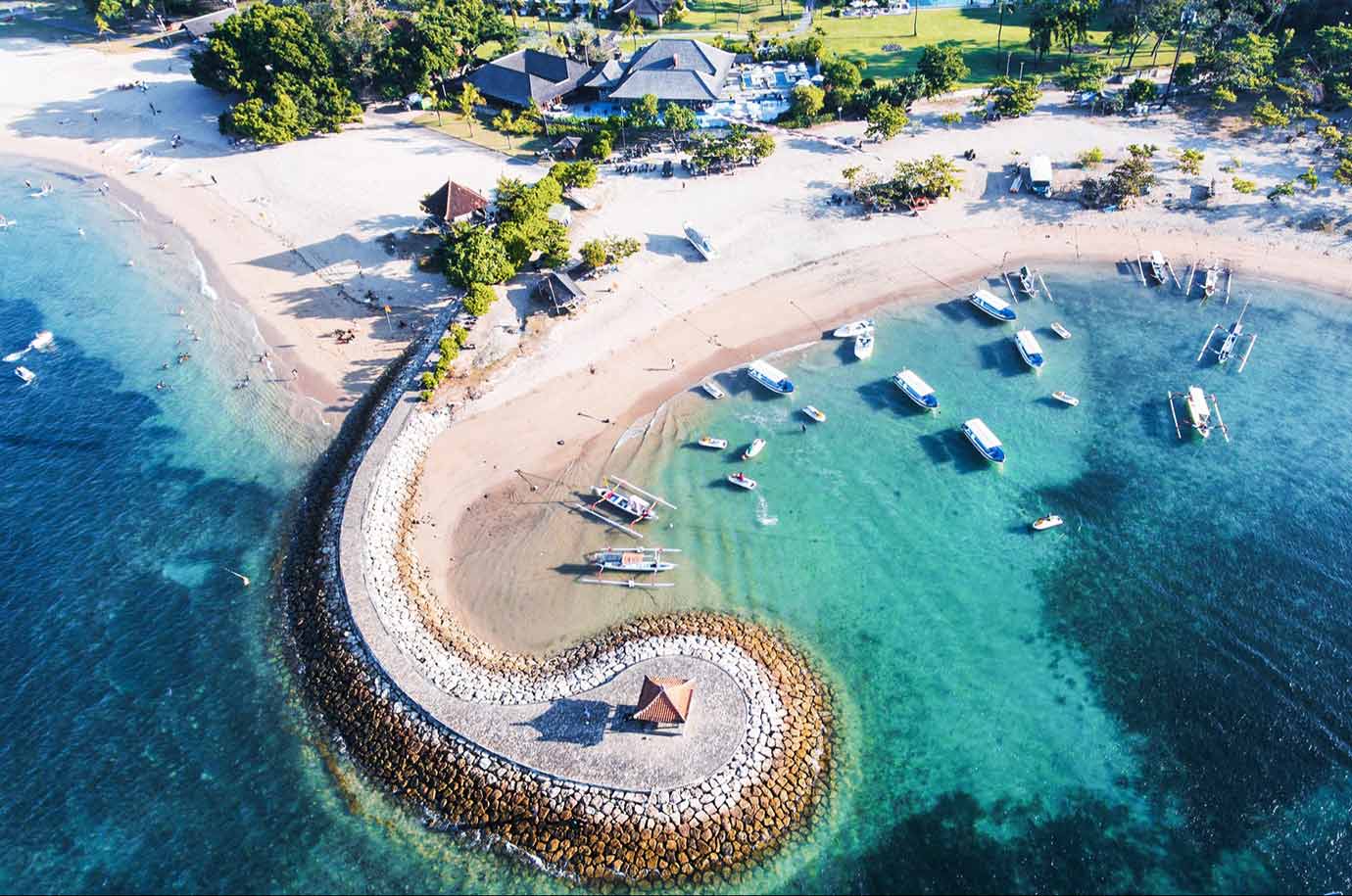 Aerial view of Nusa Dua beach