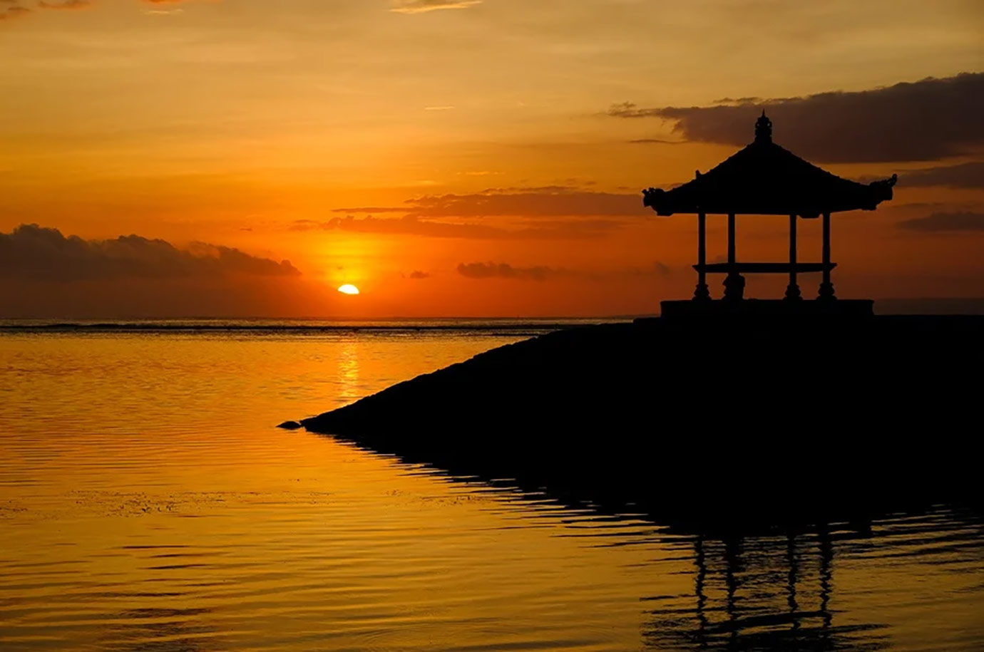 Sunrise view on Sanur beach