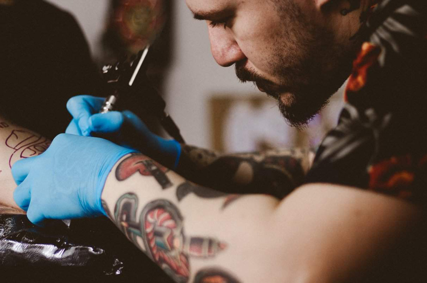 Making tattoo in Tattoo Studio, Seminyak