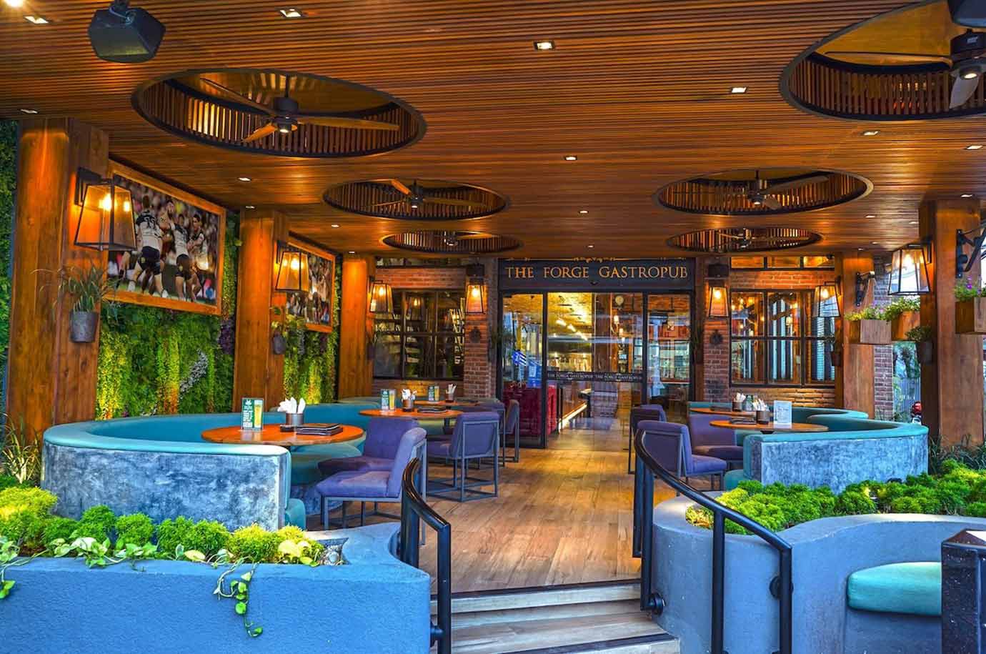 Interior in The Forge restaurant