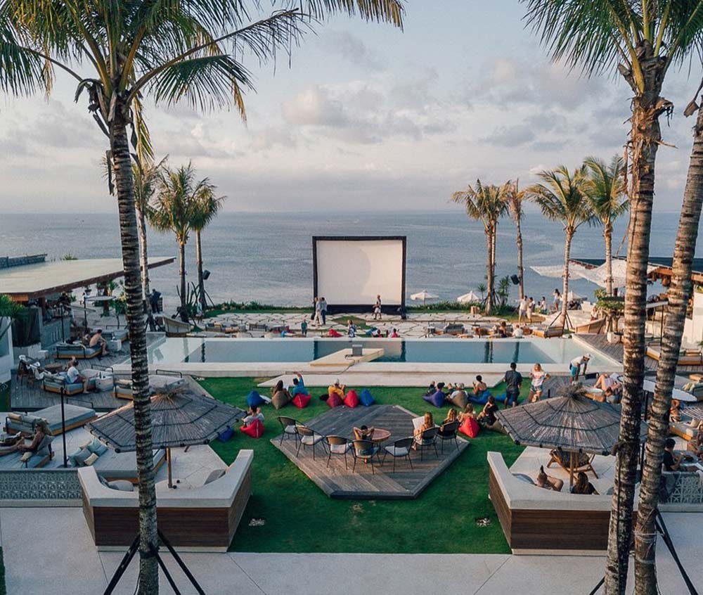 Preparing for Cinema Night at Ulu Cliffhouse