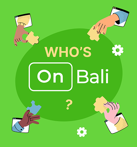 Who's OnBali puzzles and logo