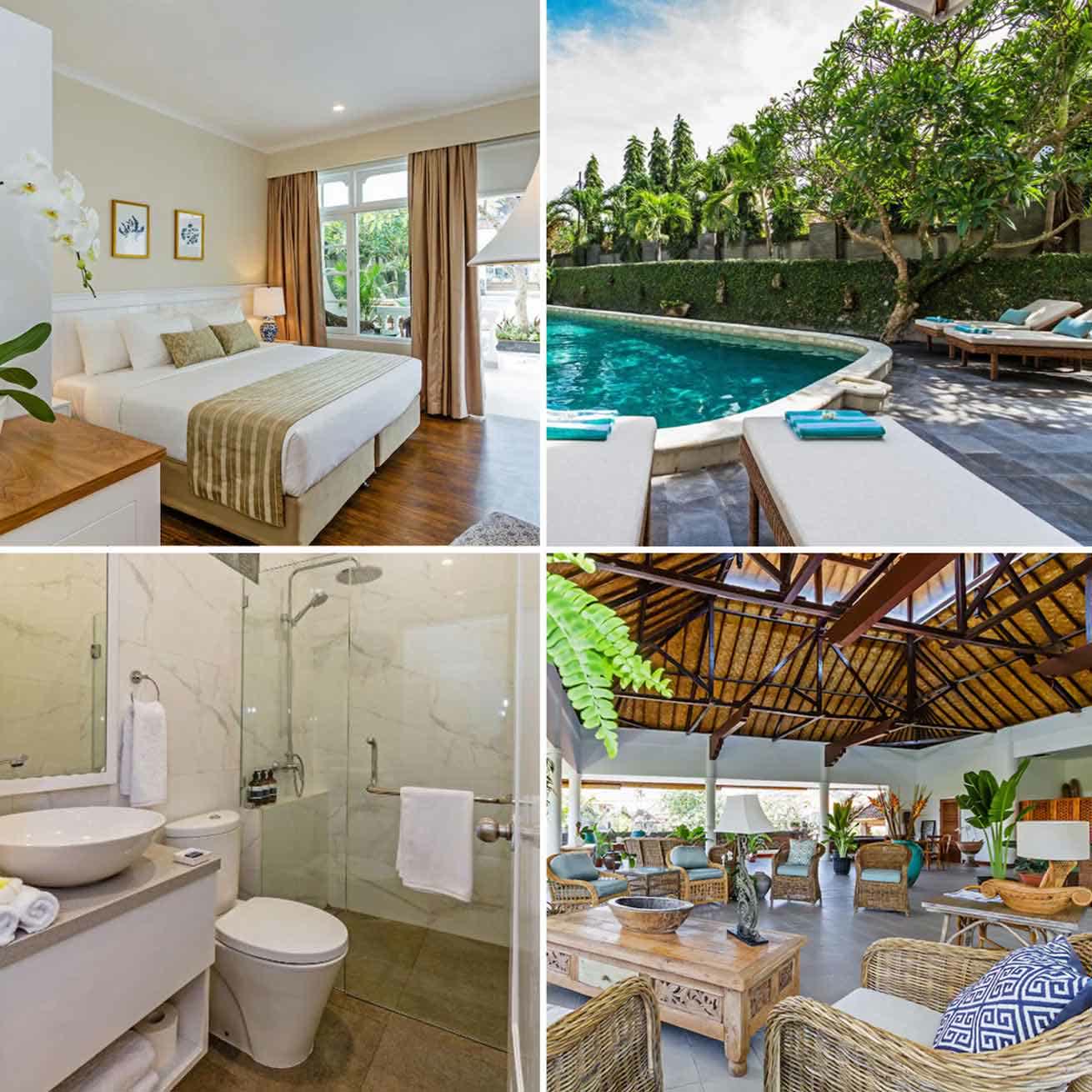 Elegantly furnished rooms, resrtaurant and swimming pool in Akaya Bali