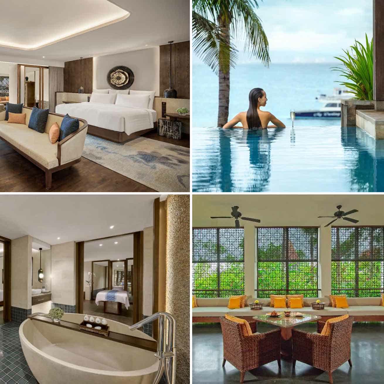 The wonderful rooms and the pool in InterContinental Bali Sanur Resort