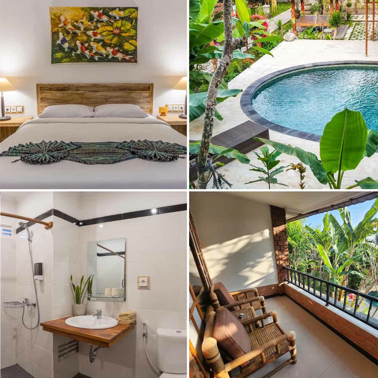 Room with balcony and small private pool in Sanur Lodge Bali