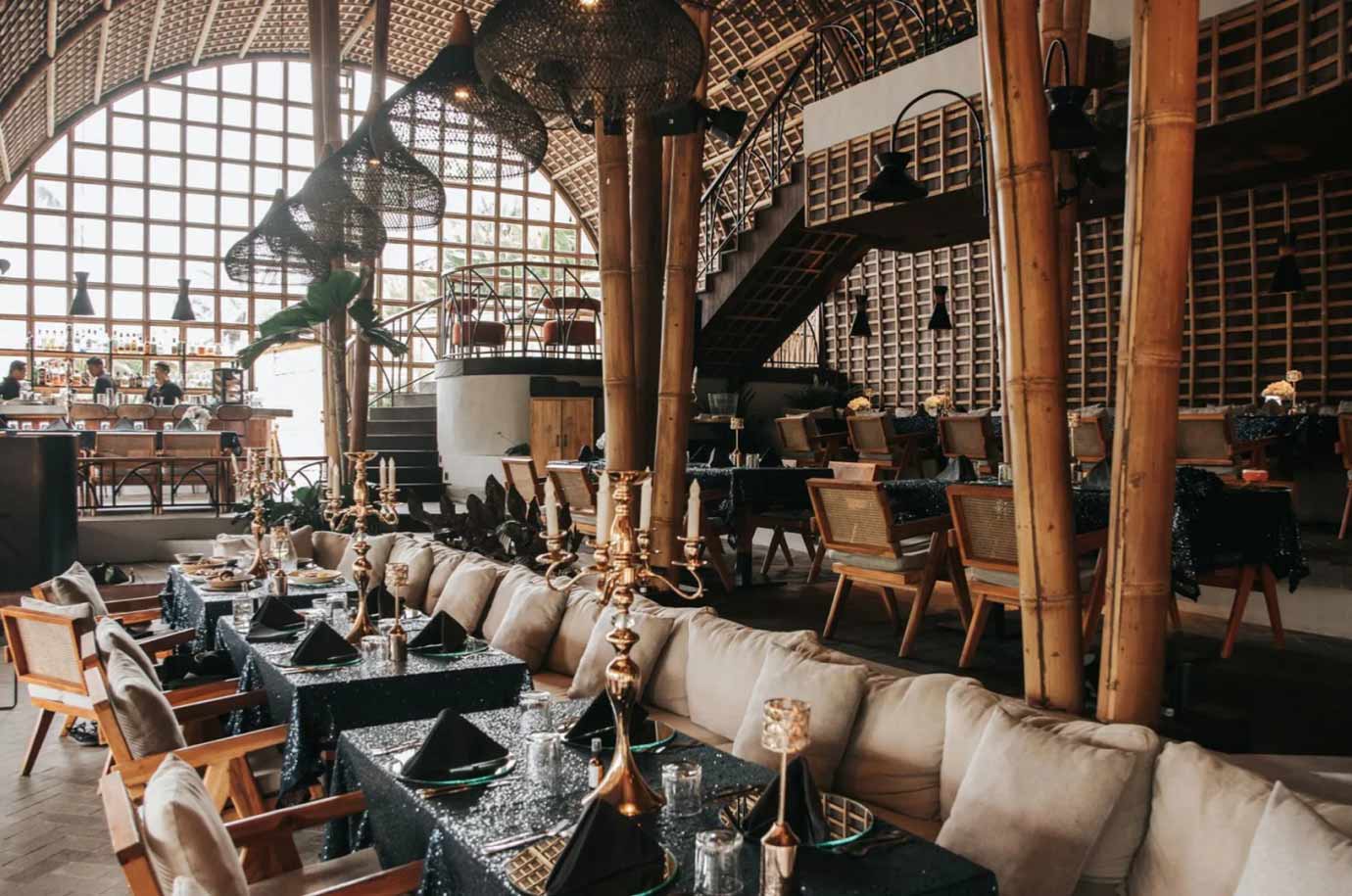 Interior overview in the AKAR restaurant