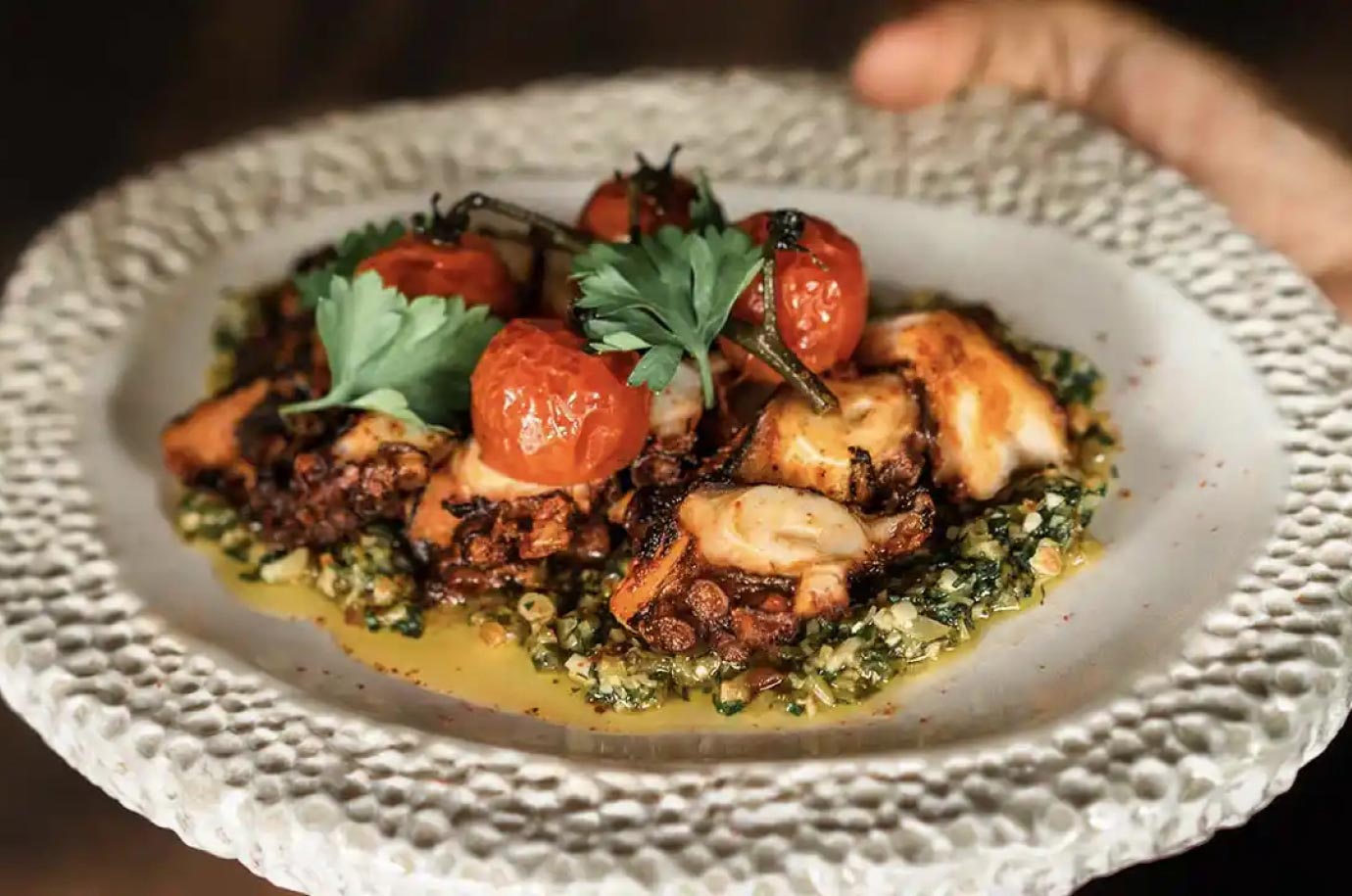 Delicious food from Honey & Smoke restaurant