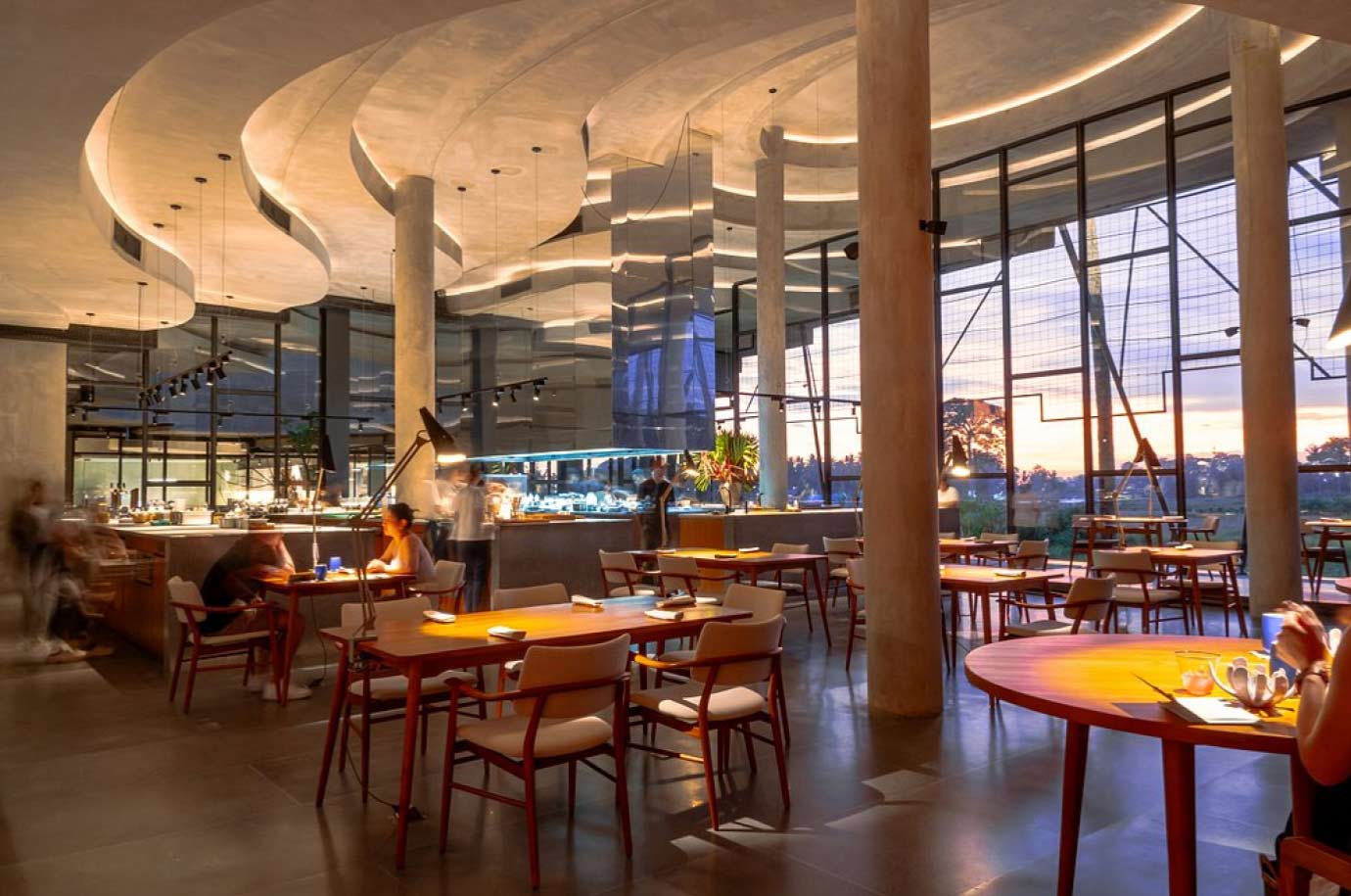 Interior overview in the Locavore NXT restaurant