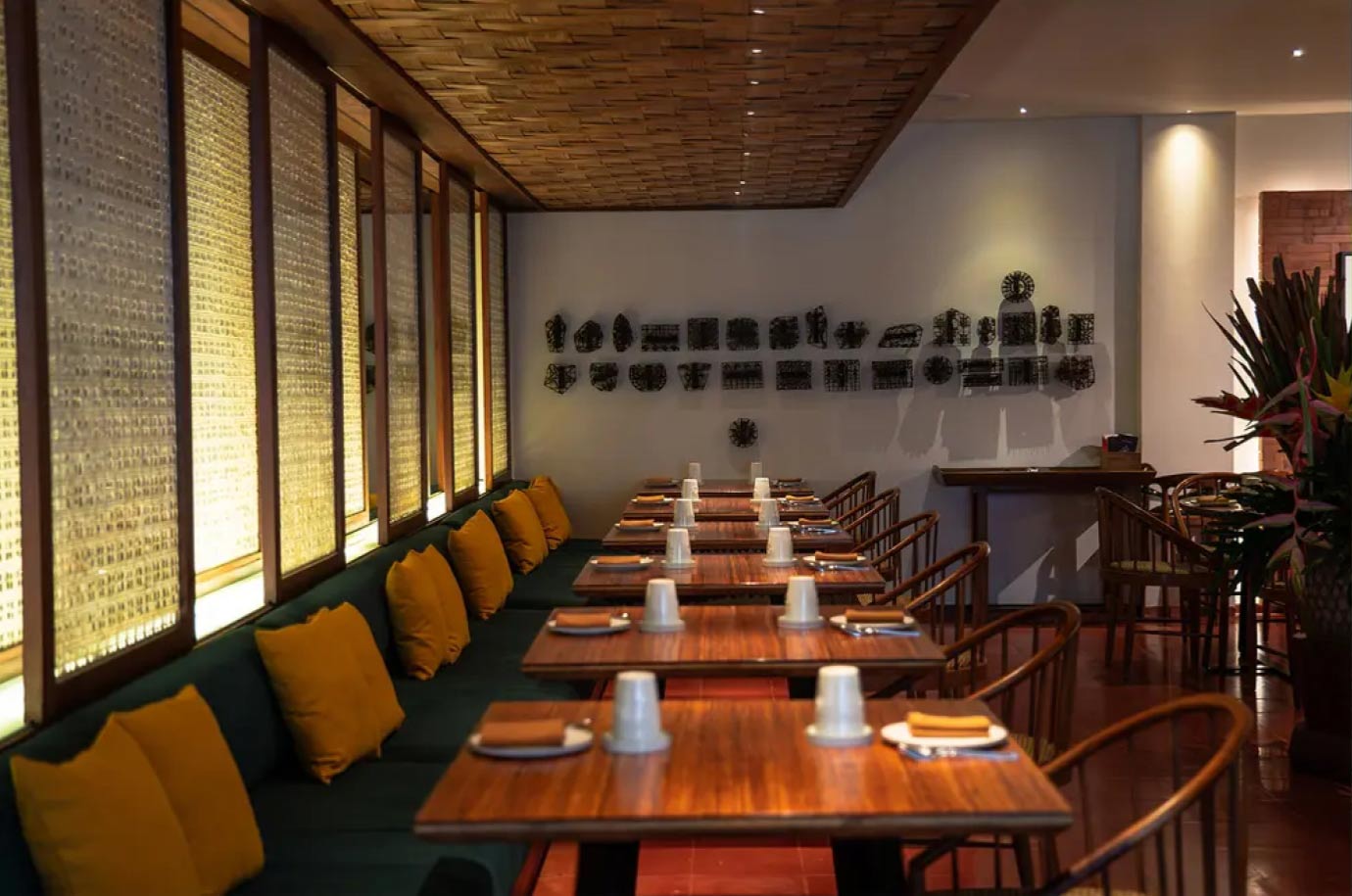 Interior overview in the Nusantara restaurant