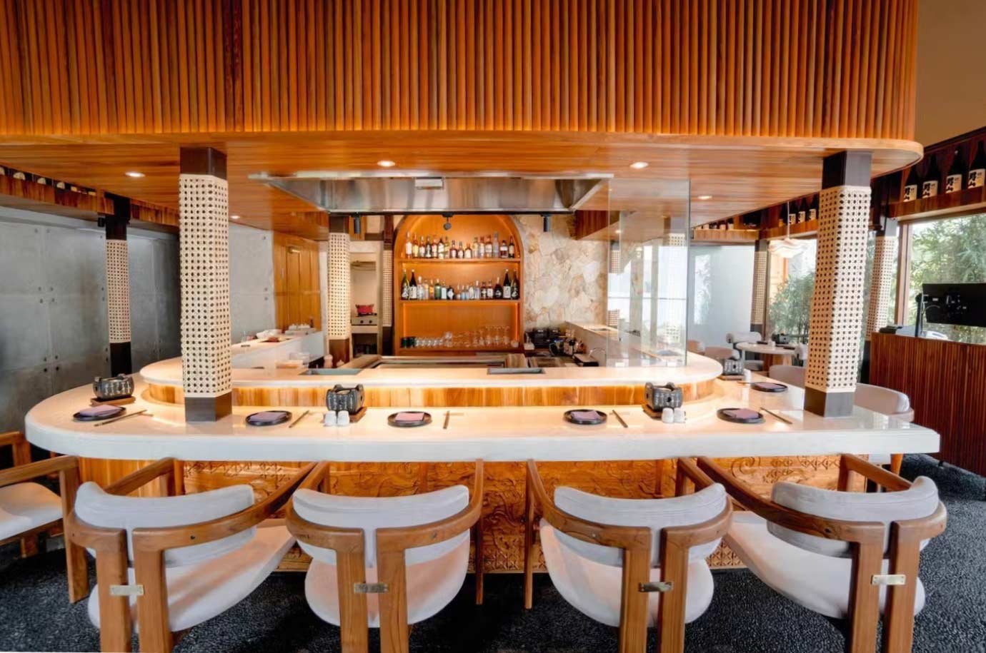 Interior overview in the Shichirin restaurant